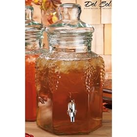 Buy Napa Glass Cold Beverage Dispenser with Grape Design now!