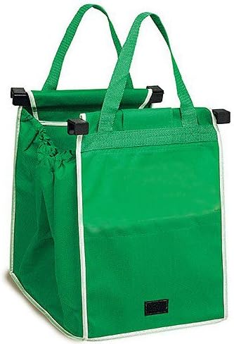 Authentic Reusable Clip to Cart Grocery Bag Shopping Bag with Handle and Broad Base
