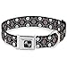 Buckle Down Seatbelt Buckle Dog Collar - Tapestry 1 Black - 1