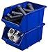 Stack-On BIN-1514 Parts Storage Organizer Bin, Large, Blue