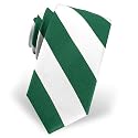 Green and White Stripe Boys Tie by Elite - Green Silk