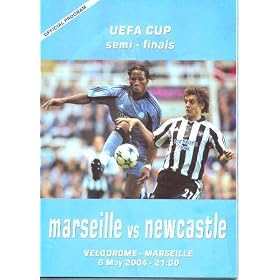 Newcastle United v Marseille unofficial programme 06/05/2004, a pirate by COLLECTSOCCER.COM