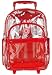 K-Cliffs Rolling Clear Transparent Multi-pockets Backpack with Color Trim - 4 Colors