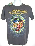 Ed Hardy - Ed Hardy Men's Short Sleeve Tee Shirt - Tiger Pimp (Grey)