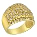 14K Yellow Gold Ring with 72 round Diamonds