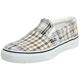Sperry Top-Sider Men's Striper Patchwork Slip On,Khaki Plaid,7 M