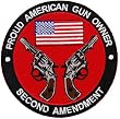 Proud American Gun Owner Second Amendment Embroidered Patch Revolver Version