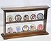 sfDisplay.com, Factory Direct Display Cases 2 Shelves Military Challenge Coin Curio Stand Rack w/UV Protection Viewing from Both Side, Black