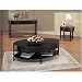 Cappuccino Finish Wood Curved Design 3 Piece Occasional Table Set