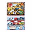 Melissa & Doug Vehicles and Tools Wooden Chunky Puzzle Bundle