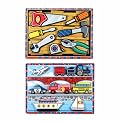 Melissa & Doug Vehicles and Tools Wooden Chunky Puzzle Bundle