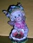 BABY FACE RESIN FLOWER GARDEN FAIRY With Colorful Bumblebee Friend FANTASY HOME DECOR FAERIE FIGURINE
