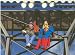 RARE JERRY SEINFELD AND SUPERMAN POSTCARD funny! Comics - 4" x 6"