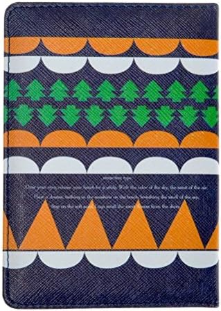 MEKU PU leather Passport Cover Holder Fashion Passport Wallet vintage Travel Wallet Case Green Trees