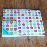 Spots Placemat & Coaster set 4 White & coloured spots