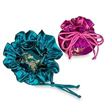 Drawstring Jewelry Pouch (Medium) - Silk Brocade Drawstring Jewelry Pouch (Medium) - Silk Brocade
