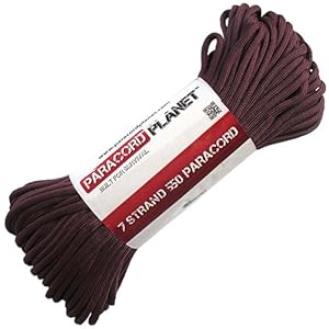 Paracord Planet 100' 550lb Type III Burgundy Paracord