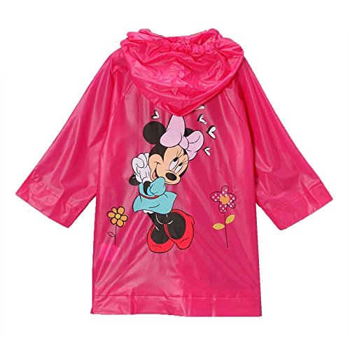 Disney Minnie Mouse Girl's Pink Rain Slicker Size Small 2/3 Medium 4/5 and Large 6/7