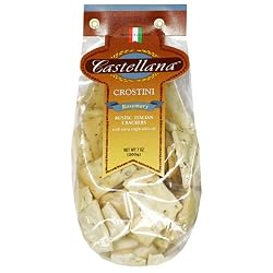 Castellana Crostini Italian Crackers, Rosemary, 7-Ounce Bags (Pack of 12)