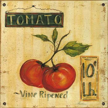 Tomato Cuisine Art Poster Print by Grace Pullen, 12x12