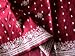MAROON KUNDAN BEADED WEDDING SILK SARI SAREE FABRIC
