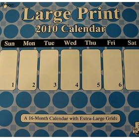 Large Print 2010 Wall Calendar