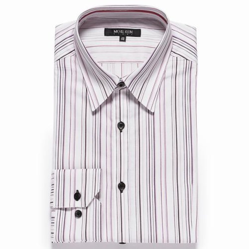*新着* ミッシェルクランオム(MICHEL KLEIN HOMME) シャツ(マルチストライプシャツ) メンズ 【ピンク/48(L)】