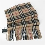 Burberry Cashmere Tan Nova Check Plaid Scarf