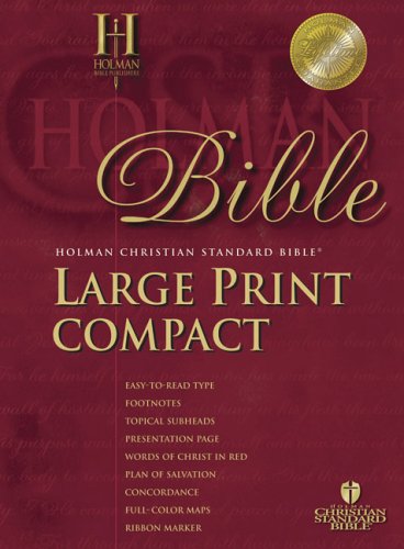 Holy Bible: Holman Christian Standard Bible, Burgundy, Bonded Leather, Large Print Compact, Snap flap Bible under The Books Store