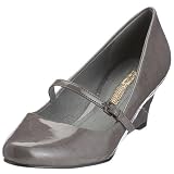 Buffalo Damen Wedgepump Lackoptik, grau