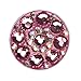 Beautiful Crystal Golf Ball Marker with Magnetic Leather Necklace (Pink)