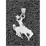 Anderson Jewelry Wyoming Cowboys 'Cowboy on Horse' Silver Pendant