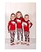 NUOYI Girls Boys Christmas Deer Striped Kids Pajamas Set 100% Cotton 2T-7T