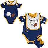 San Diego Chargers Team Color Creeper with Bib and Booties