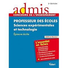Concours professeur des �coles sciences experimentales et technologie