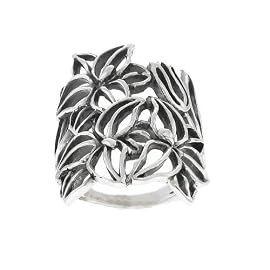 Filigree Multi Flower Sterling Silver Ring