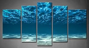 amazon canvas bottom wall surface ocean painting seascape hang frame stretched decoration beneath panel print prints wooden ready piece decor