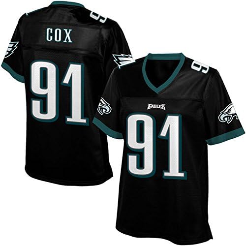Men's Cox Jersey Philadelphia City American Football Team Eagles DT #91 Black