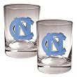 North Carolina Tar Heels NCAA 2pc Rocks Glass Set by Great American Products