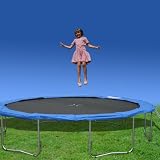 XXL Trampoline 430 cm SET COMPLET avec filet, échelle et bâche de protection