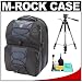 M-ROCK Zion 525 Digital SLR Camera / Laptop Backpack (Navy/Black) + Tripod + Accessory Kit for Canon Rebel XSi, XS, T1i, XTi, 40D, 50D, Nikon D40, D60, D5000, D90, D300, D700, Olympus Evolt E-30, E-450, E-520, E-620, and Sony Alpha A200, A300, A350, A700 Digital SLR Cameras