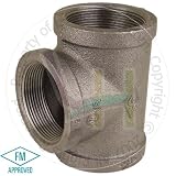 NUSET 1 1/2 Malleable Black Iron Tee (B130-40)