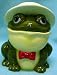 Kitchen & Housewares : Hand Painted Ceramic Dapper Frog Cookie Jar