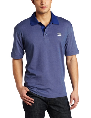 NFL New York Giants Men's DryTec Birdseye Polo, Tour Blue, XX-Large