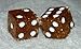 Orange Glitter Transparent Dice Pair
