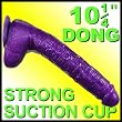 Huge Dildo 10 1/4" Purple