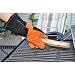 15 INCH EXTRA LONG CUFF HEAT RESISTANT Fireplace & Barbecue Gloves with Primiem Suede Leather Gloves, 100 % Cotton Lining