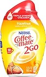 Coffee-mate 2GO Hazelnut Triple Strength Liquid Coffee Creamer, 3 Fluid Ounce