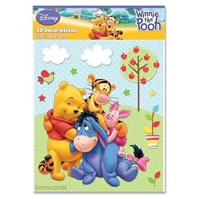Disney Winnie The Pooh Glow 3D Large Stickers