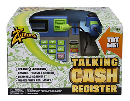 Zillionz talking cash register - blue